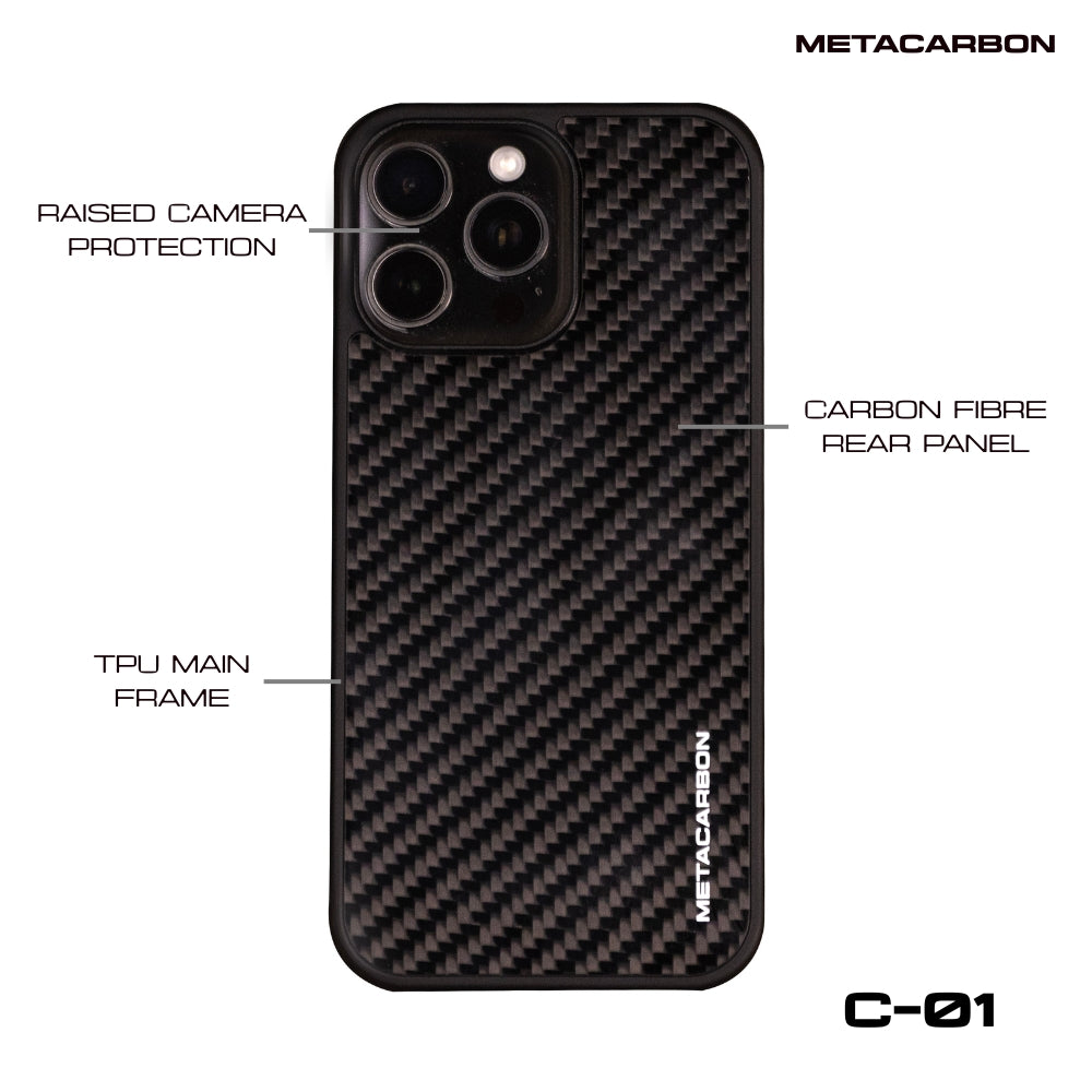 C-01 Twill Weave Carbon Fibre Phone case iPhone 16 Series